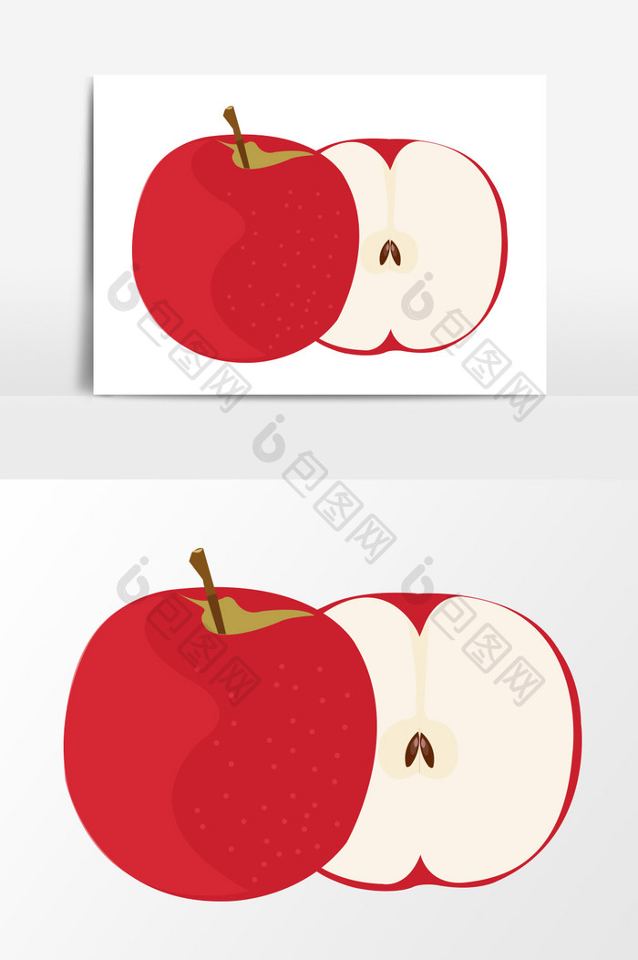 苹果手绘矢量扁平素材