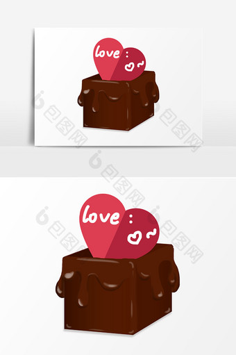 可爱巧克力七夕情人节元素图片