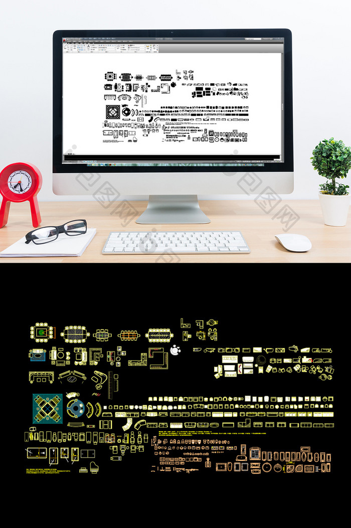 建筑CAD常用家具类模块图片桌子椅子