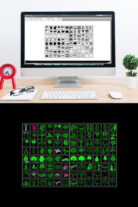 建筑CAD常用园林景观模块树木