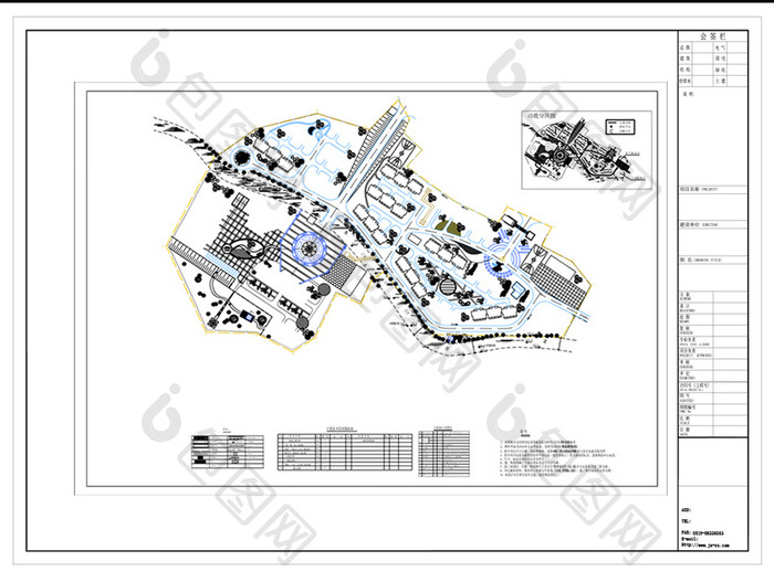 公司总部办公区建筑景观规划CAD方案