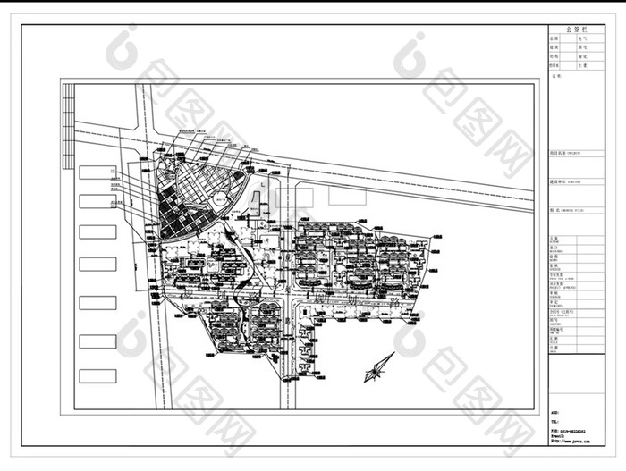小区楼盘广场CAD规划图