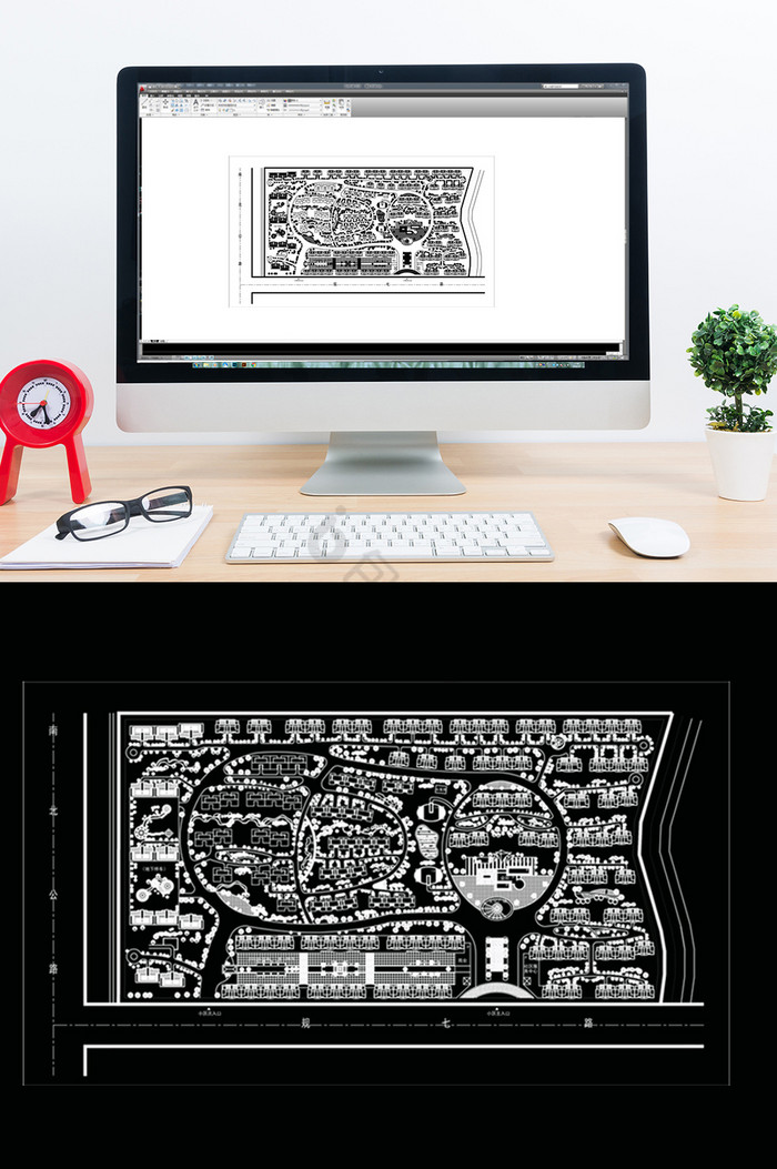 小区楼盘规划方案设计CAD图图片