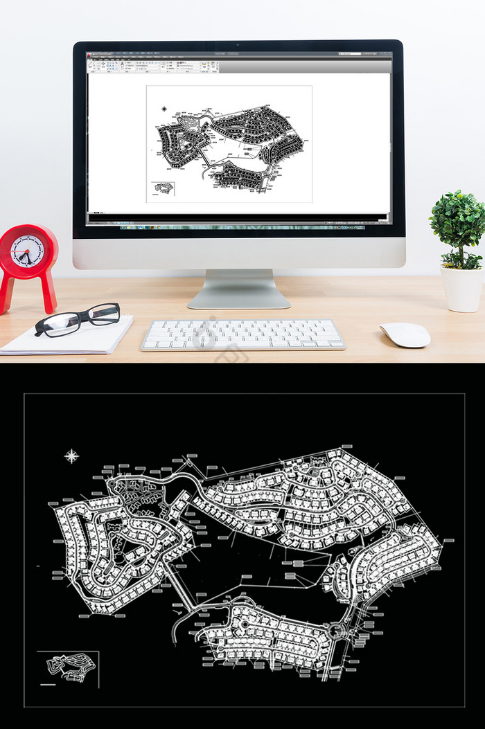CAD大型社区规划图纸方案图片