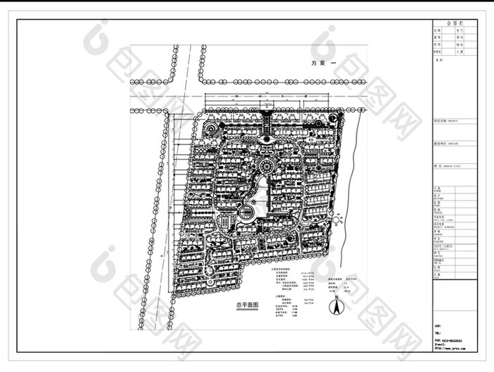 CAD小区建筑规划方案图纸