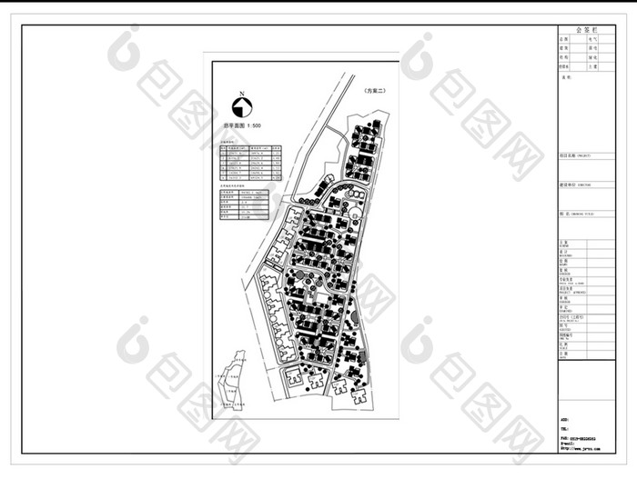 CAD小区建筑总平面方案