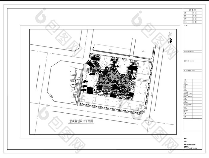 CAD小区景观总平面规划设计