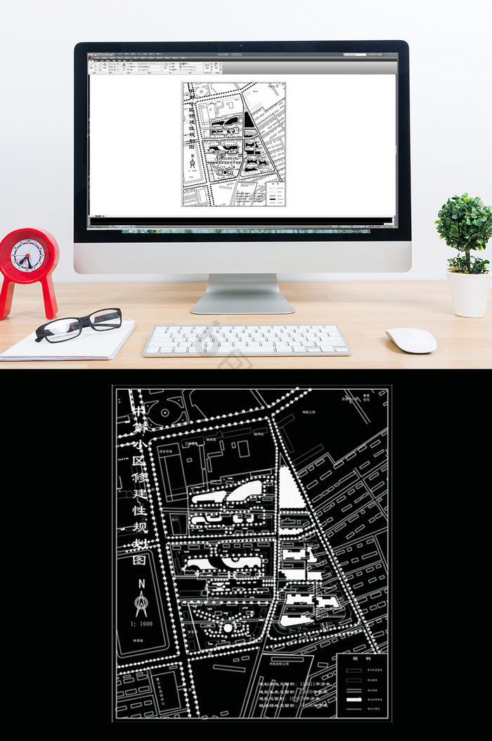 CAD小区修建性规划图图片