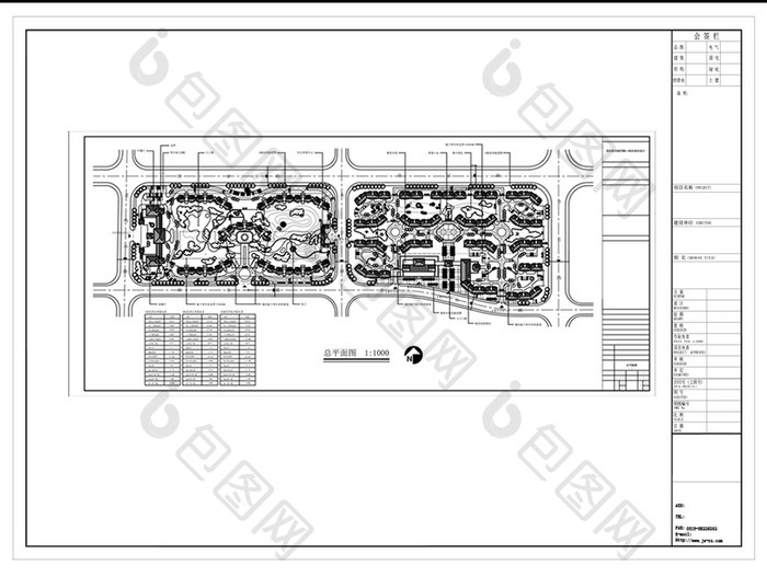 CAD小区楼盘建筑规划方案图