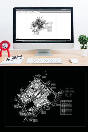 CAD小区建筑规划方案图