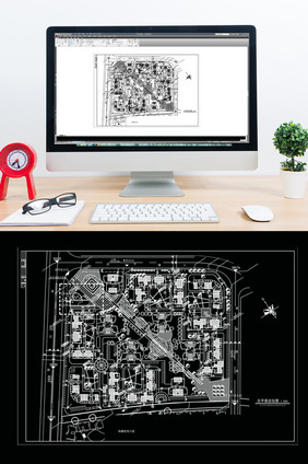 大型社区景观规划设计方案CAD图