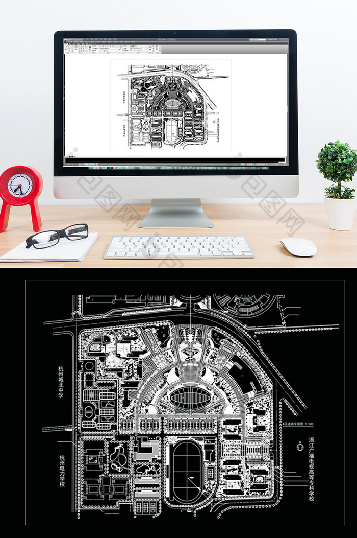 CAD大学学院景观规划