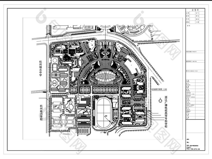 CAD大学学院景观规划