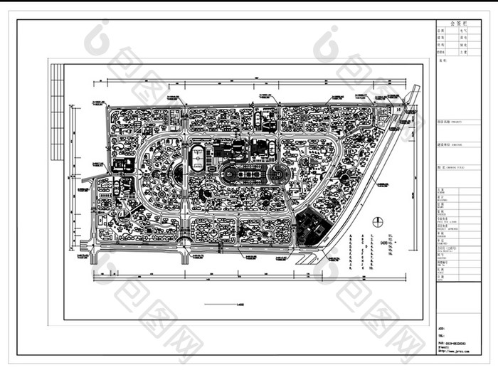 城市花园大型社区CAD建筑景观规划