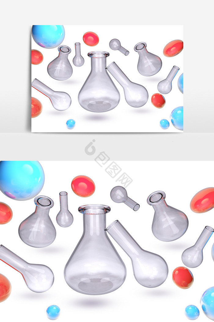 C4D医用科学酒精瓶试管图片