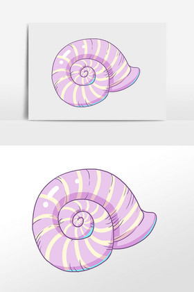 彩色蜗牛壳插画图片