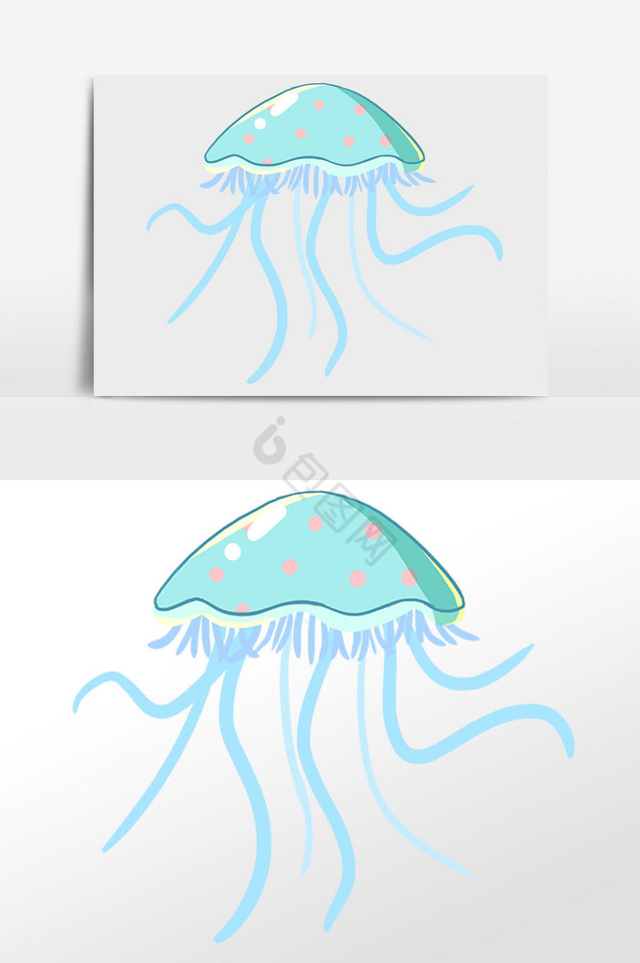 彩色水母插画图片
