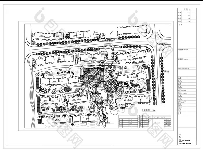 CAD多层小区楼盘规划