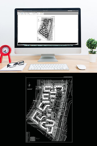 CAD多层小区楼盘规划设计图图片