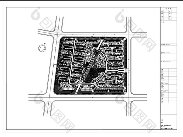 CAD小区楼盘建筑与景观规划设计