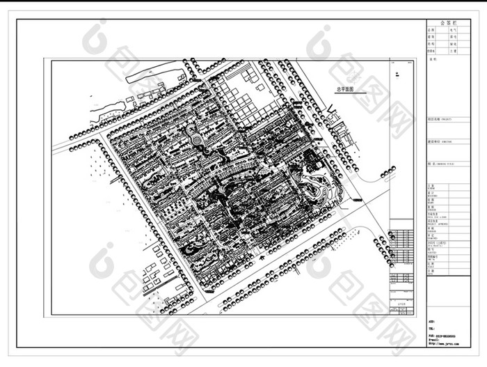 大型社区建筑规划方案CAD图纸设计