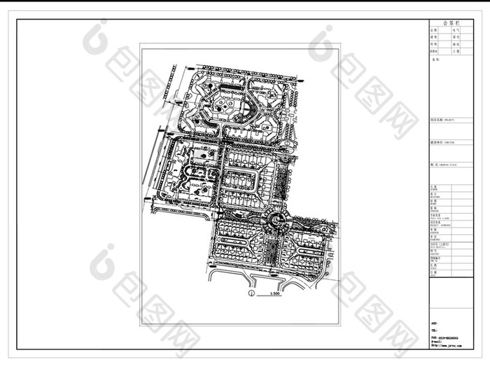 大型社区建筑景观规划设计方案CAD