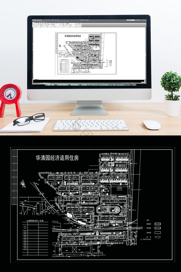 大型社区建筑规划方案CAD图纸图片