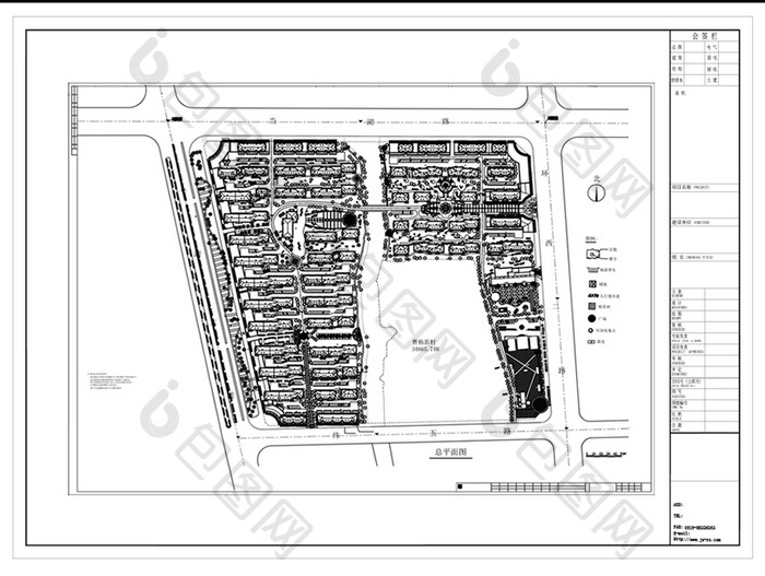 大型社区建筑景观规划CAD