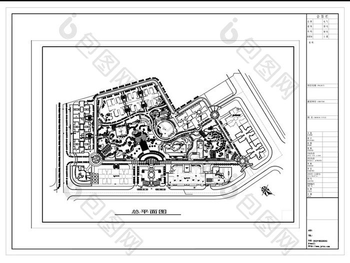 CAD高层小区建筑景观规划设计