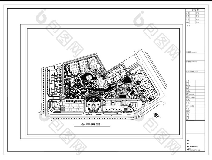 CAD高层小区建筑景观规划