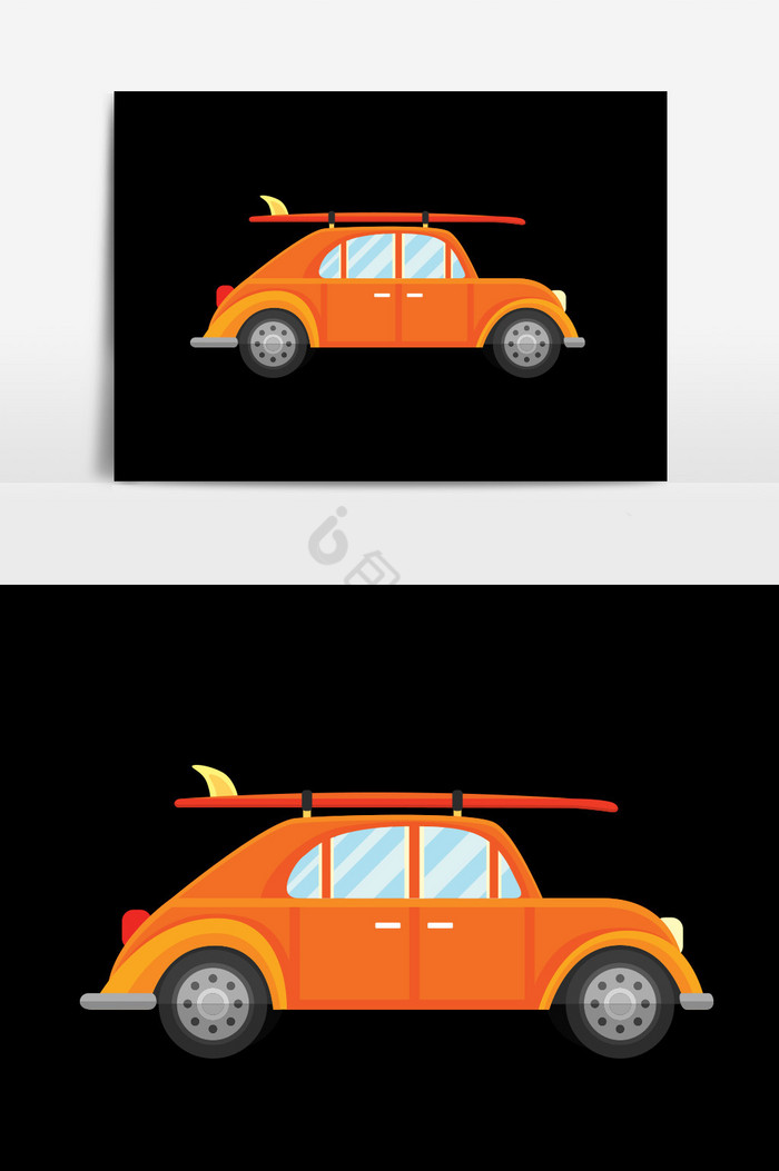 小汽车插画图片