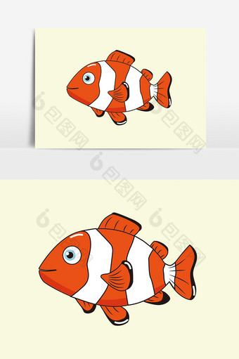 原创卡通小鱼元素图片