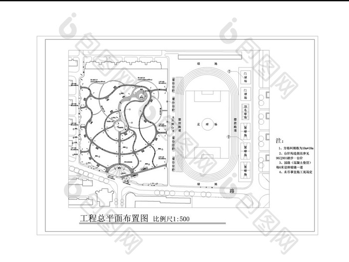 公园景观设计CAD施工图