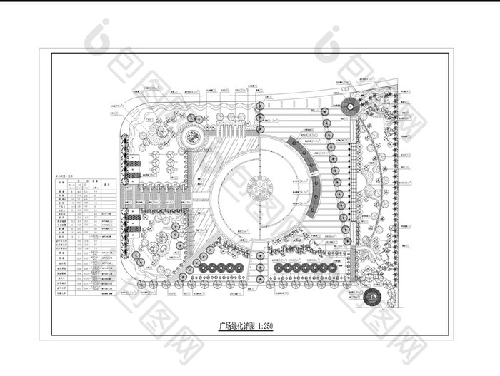 广场CAD全套景观施工图