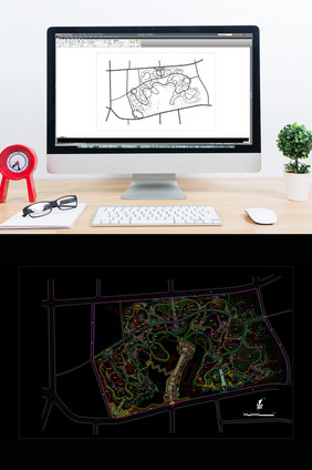 公园景观的设计施工图CAD