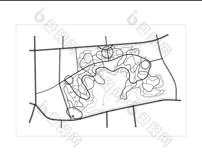 公园景观的设计施工图CAD