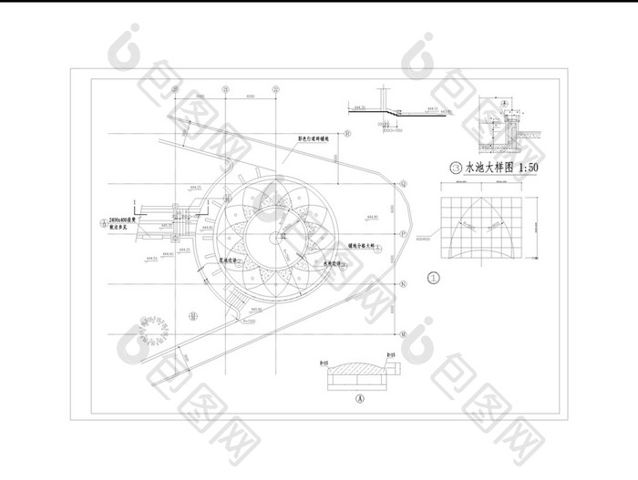 CAD广场景观设计施工图纸