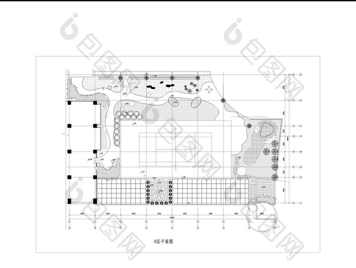 楼顶花园景观设计施工图CAD