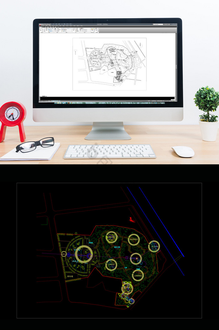 山体公园景观设计施工图CAD图片