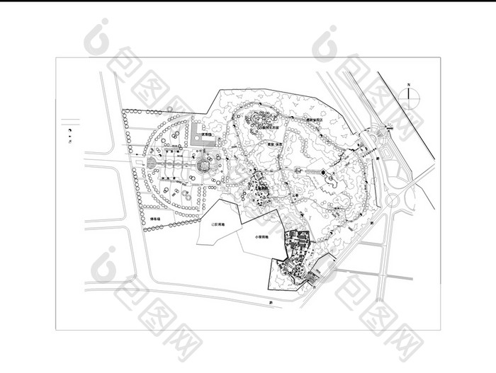 山体公园景观设计施工图CAD