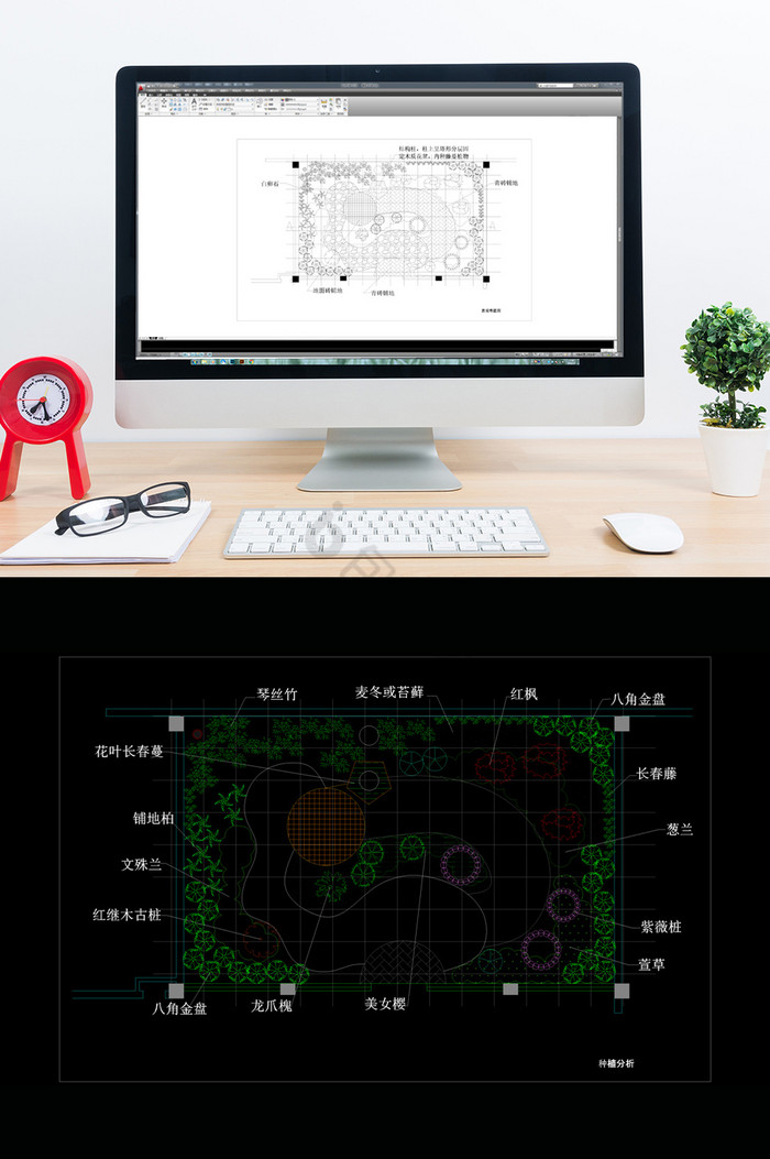 屋顶花园景观设计CAD方案图片