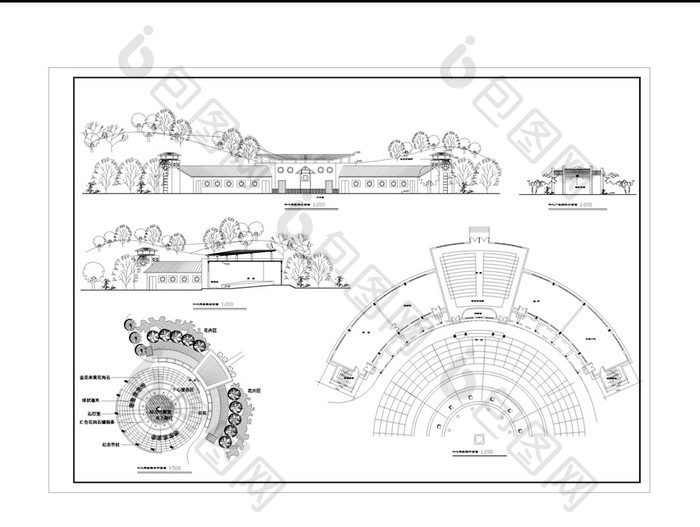 小岛公园景观设计CAD