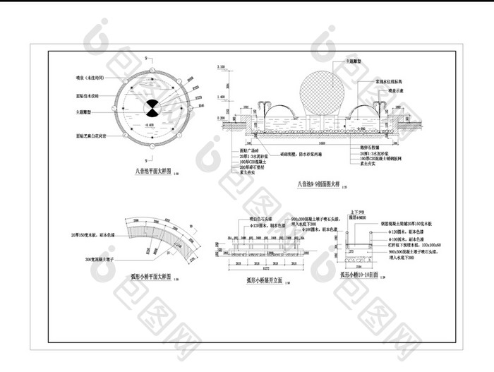 园林公园景观设计施工图CAD