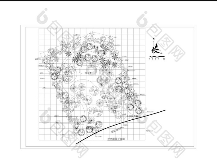 园林花卉公园景观施工图CAD