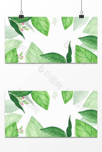 植物清新叶子设计背景图图片