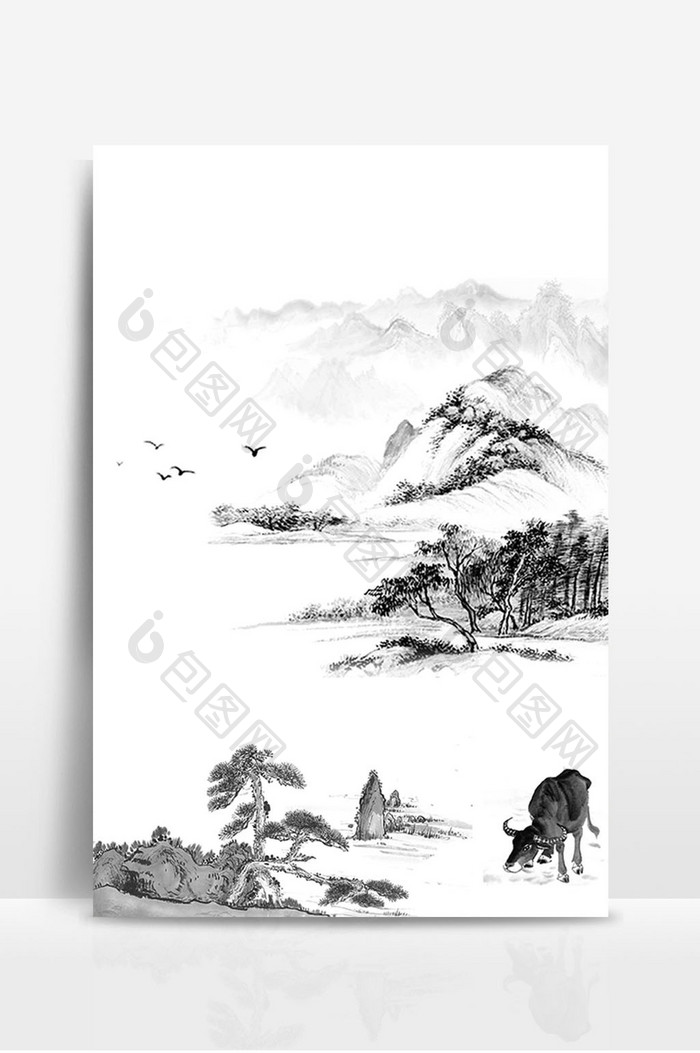 中国风动物设计背景图