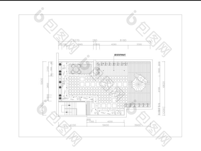 别墅屋顶花园景观设计CAD