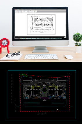 单位屋顶花园园林景观设计方案CAD