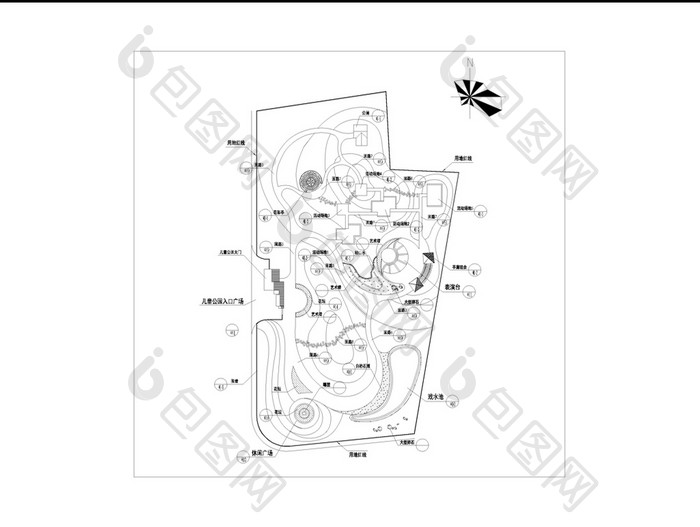 公园CAD景观设计方案图