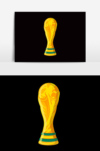 卡通手绘免扣世界杯奖杯图片